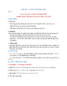 Giáo án Âm nhạc 8 - Tiết 1: Hát Bài hát Chào năm học mới. Nghe nhạc Bài hát Bay lên nhé nụ cười