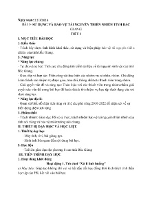 Giáo án bồi dưỡng HSG Địa lí 8 - Bài 1: Sử dụng và bảo vệ tài nguyên thiên nhiên tỉnh Bắc Giang - Năm học 2023-2024
