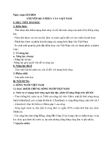 Giáo án bồi dưỡng HSG Địa lí 8 - Chuyên đề: Thủy văn Việt Nam - Năm học 2023-2024