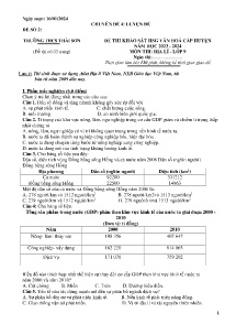 Giáo án Bồi dưỡng HSG Địa lí 9 - Chuyên đề: Luyện tập (Đề số 2) - Năm học 2023-2024