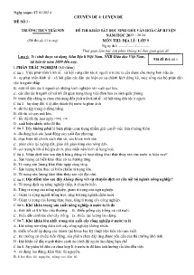 Giáo án Bồi dưỡng HSG Địa lí 9 - Chuyên đề: Luyện tập (Đề số 3) - Năm học 2023-2024