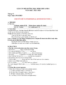 Giáo án bồi dưỡng HSG Tiếng Anh 6 - Tháng 12 - Năm học 2023-2024