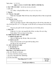 Giáo án Công nghệ 6 - Tiết 4+5, Bài 3: Ngôi nhà thông minh (Tiết 1+2) - Năm học 2024-2025