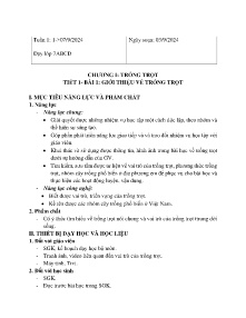 Giáo án Công nghệ 7 - Tiết 1, Bài 1: Giới thiệu về trồng trọt - Năm học 2024-2025