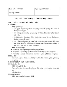 Giáo án Công nghệ 7 - Tiết 2, Bài 1: Giới thiệu về trồng trọt - Năm học 2024-2025