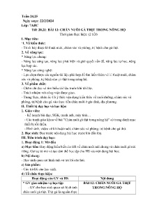 Giáo án Công nghệ 7 - Tiết 20+21, Bài 12: Chăn nuôi gà thịt trong nông hộ - Năm học 2023-2024