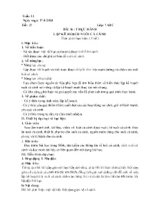 Giáo án Công nghệ 7 - Tiết 27, Bài 16: Thực hành lập kế hoạch nuôi cá cảnh - Năm học 2023-2024