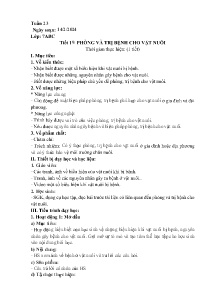 Giáo án Công nghệ 7 - Tuần 23, Tiết 19: Phòng và trị bệnh cho vật nuôi - Năm học 2023-2024