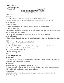 Giáo án Công nghệ 8 - Tiết 2-5, Bài 2: Hình chiếu vuông góc - Năm học 2023-2024