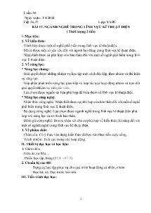 Giáo án Công nghệ 8 - Tiết 36+37, Bài 17: Ngành nghề trong lĩnh vực kĩ thuật điện - Năm học 2023-2024