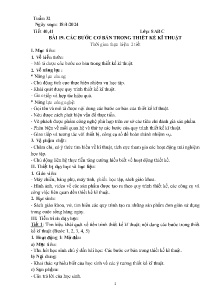 Giáo án Công nghệ 8 - Tiết 40+41, Bài 19: Các bước cơ bản trong thiết kế kĩ thuật - Năm học 2024-2025