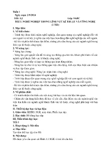 Giáo án Công nghệ 9 - Tiết 1+2, Bài 1: Nghề nghiệp trong lĩnh vực kĩ thuật và công nghệ - Năm học 2024-2025