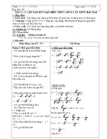 Giáo án Đại số 9 - Tuần 21, Tiết 39+40 - Năm học 2023-2024