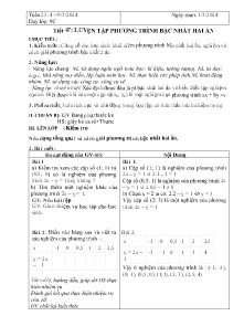 Giáo án Đại số 9 - Tuần 25, Tiết 47+48 - Năm học 2023-2024