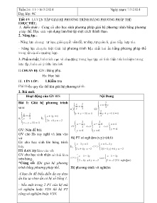 Giáo án Đại số 9 - Tuần 26, Tiết 49+50 - Năm học 2023-2024