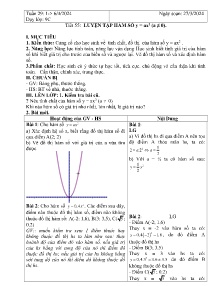 Giáo án Đại số 9 - Tuần 29, Tiết 55+56 - Năm học 2023-2024