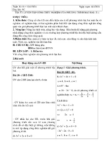 Giáo án Đại số 9 - Tuần 30, Tiết 57+58 - Năm học 2023-2024