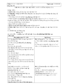 Giáo án Đại số 9 - Tuần 31, Tiết 59+60 - Năm học 2023-2024