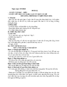 Giáo án dạy thêm Ngữ văn 7 - Buổi 12: Luyện tập đọc hiểu. Luyện viết bài văn nghị luận về 1 vấn đề đời sống (Trình bày ý kiến phản đối) - Năm học 2023-2024