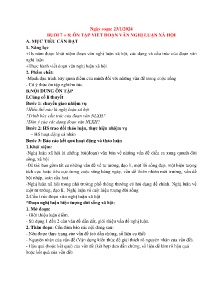 Giáo án dạy thêm Ngữ văn 7 - Buổi 7+8: Ôn tập viết đoạn văn nghị luận xã hội - Năm học 2023-2024