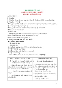 Giáo án dạy thêm Ngữ văn 8 - Buổi 1-3