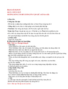 Giáo án dạy thêm Ngữ văn 8 - Buổi 10+11