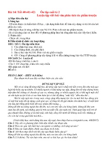 Giáo án dạy thêm Ngữ văn 8 - Buổi 14, Tiết 40-42: Ôn tập cuối học kì II. Luyện tập viết bài văn phân tích tác phẩm truyện