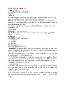 Giáo án dạy thêm Ngữ văn 8 - Buổi 9: Ôn tập Tiếng Việt Nghĩa của từ. Lựa chọn cấu trúc câu