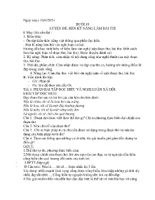 Giáo án dạy thêm Ngữ văn 9 - Buổi 19: Luyện đề, rèn kĩ năng làm bài thi - Năm 2023-2024