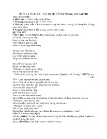 Giáo án dạy thêm Ngữ văn 9 - Buổi 22-26: Luyện đề, rèn kĩ năng làm bài thi