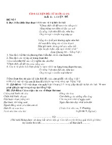 Giáo án dạy thêm Ngữ văn 9 - Chuyên đề 4: Luyện đề (Buổi 12-19)