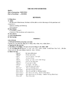 Giáo án dạy thêm Tiếng Anh 6 - Buổi 1: Revision - Năm học 2023-2024