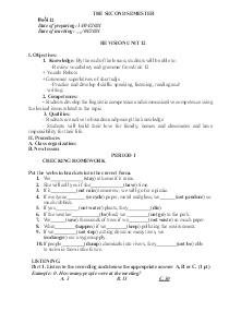 Giáo án dạy thêm Tiếng Anh 6 - Buổi 12: Revision unit 12 - Năm học 2023-2024