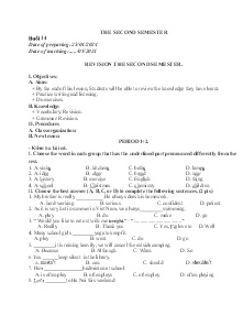 Giáo án dạy thêm Tiếng Anh 6 - Buổi 14: Revision the second semester - Năm học 2023-2024
