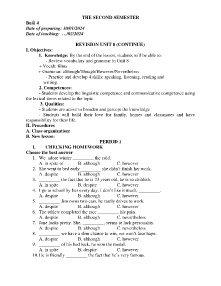 Giáo án Dạy thêm Tiếng Anh 7 - Buổi 4: Revision unit 8 (Continue) - Năm học 2023-2024
