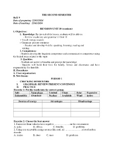 Giáo án Dạy thêm Tiếng Anh 7 - Buổi 9: Revision unit 10 (Continue) - Năm học 2023-2024