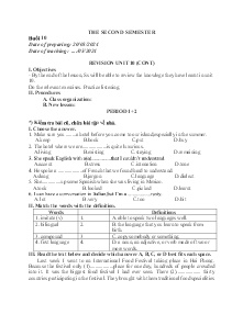 Giáo án dạy thêm Tiếng Anh 9 - Buổi 10: Revision unit 10 (Cont) - Năm học 2023-2024