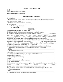 Giáo án dạy thêm Tiếng Anh 9 - Buổi 5: Revision unit 9 (Cont) - Năm học 2023-2024