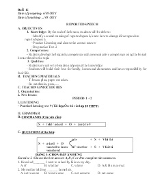 Giáo án Dạy thêm Tiếng Anh Lớp 9 - Buổi 16: Reported speech - Năm học 2023-2024