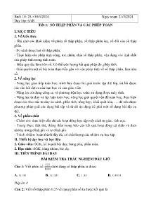 Giáo án dạy thêm Toán 6 - Buổi 10: Số thập phân và các phép toán - Năm học 2023-2024
