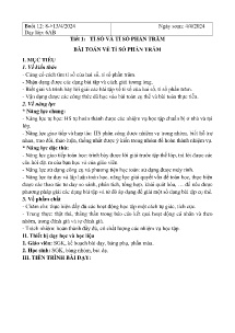 Giáo án dạy thêm Toán 6 - Buổi 12: Tỉ số và tỉ số phần trăm. Bài toán về tỉ số phần trăm - Năm học 2023-2024