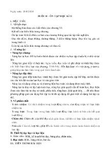 Giáo án dạy thêm Toán 6 - Buổi 14: Ôn tập học kì II - Năm học 2023-2024