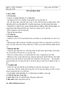 Giáo án dạy thêm Toán 6 - Buổi 15: Ôn tập học kì II - Năm học 2023-2024