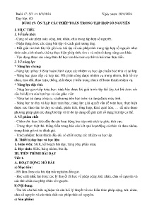 Giáo án dạy thêm Toán 6 - Buổi 17: Ôn tập các phép toán trong tập hợp số nguyên - Năm học 2023-2024