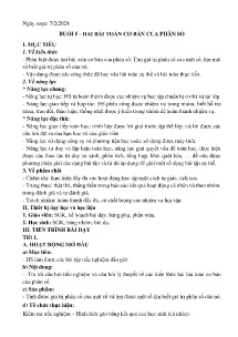 Giáo án dạy thêm Toán 6 - Buổi 5: Hai bài toán cơ bản của phân số - Năm học 2023-2024