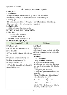 Giáo án dạy thêm Toán 7 - Buổi 1: Ôn tập biểu thức đại số. Đa thức 1 biến - Năm học 2023-2024