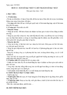 Giáo án dạy thêm Toán 8 - Buổi 13: Hàm số bậc nhất và đồ thị hàm số bậc nhất - Năm học 2023-2024