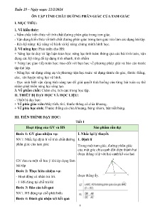 Giáo án dạy thêm Toán 8 - Tuần 25: Ôn tập tính chất đường phân giác của tam giác - Năm học 2023-2024