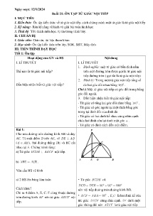 Giáo án dạy thêm Toán 9 - Buổi 21+22: Ôn tập tứ giác nội tiếp. Ôn tập giải bài Toán bằng cách lập phương trình - Năm học 2023-2024