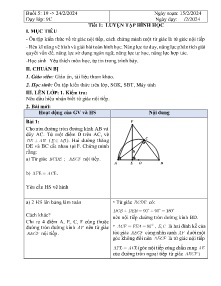 Giáo án dạy thêm Toán 9 - Buổi 5: Luyện tập hình học - Năm học 2023-2024